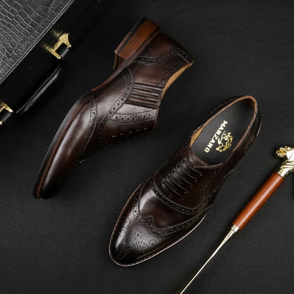 Giày tây nam da thật thủ côn phong cách công sở Manzano M63668