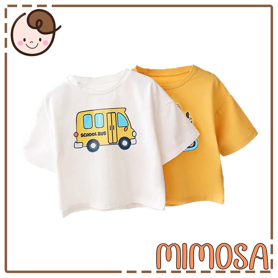 Áo Thun Bé Trai Bé Gái, Áo Phông Trẻ Em Cao Cấp Từ 1 Đến 5 Tuổi Chất Cotton Mềm Mimosa Shop Size 8-20kg AC3