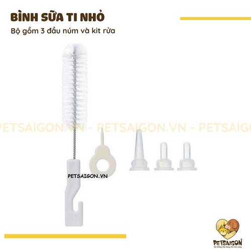 BÌNH SỮA TI NHỎ CHO CHÓ MÈO SƠ SINH