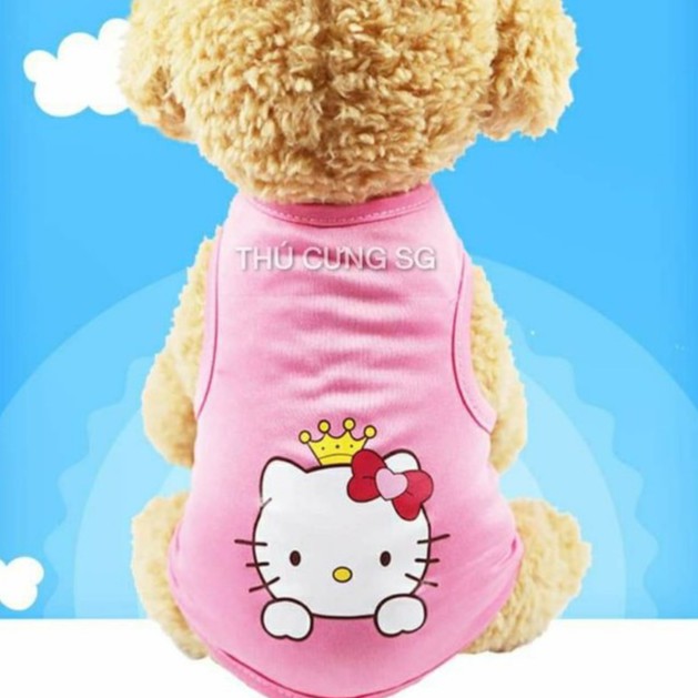 Áo ba lỗ hình khủng long và kitty chó mèo