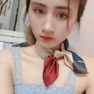 Khăn lụa vuông satin thắt nơ, quàng cổ 50x50cm