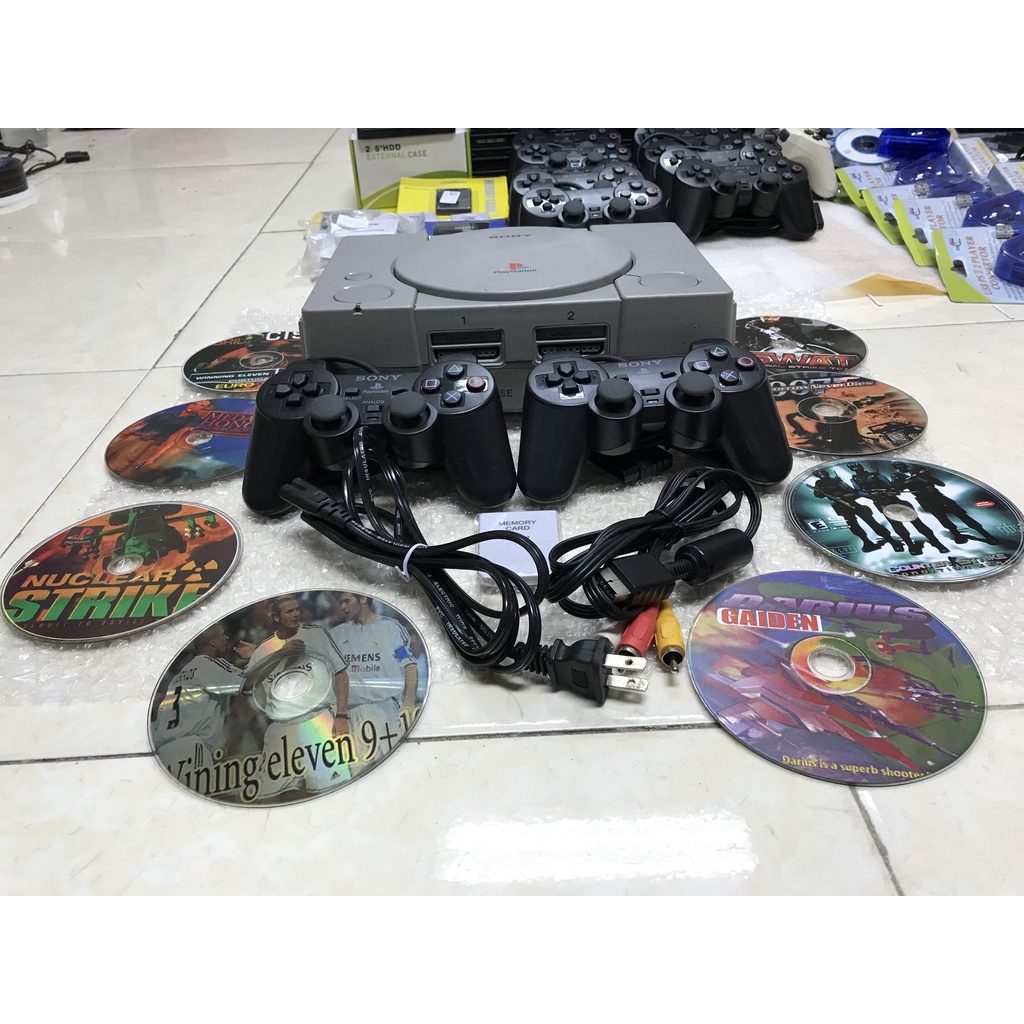 MÁY CHƠI GAME PS1 TẶNG KÈM NHIỀU ĐĨA GAME HAY
