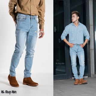 Quần bò nam co giãn routine giặt không ra màu
