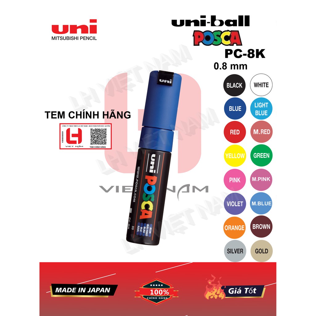 PC-8K(8.0mm) UNI-BALL Posca Bút vẽ