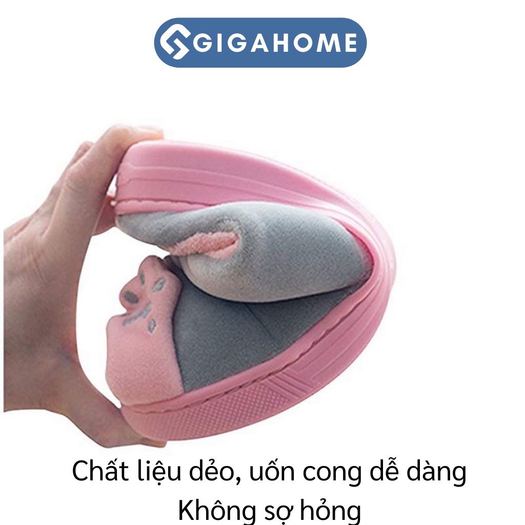 Dép Bông Bít Mũi Nam Nữ Đi Trong Nhà GIGAHOME Quai Hình Mèo Cute 7779