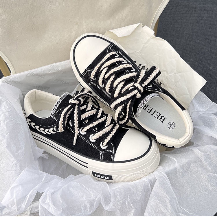 Giày Thể Thao Canvas Đế Dày Thoáng Khí Thời Trang Mùa Hè Cho Nữ TTH199