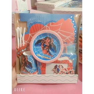 Mega set để bàn sinh nhật - Spideman - siêu anh hùng