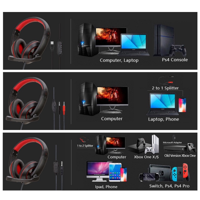 [Đầu Cắm USB/ 3.5mm] Tai Nghe Có Dây SOYTO SY722MV Kèm Mic, Phù Hợp Học Online, Chơi Game