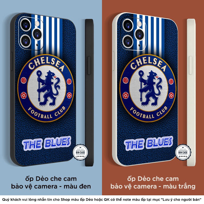 ⚽Ốp Lưng Logo Chelsea In Giả Da Cực Đẹp ⚽The Blues Thiết Kế iphone 13 12 11 Pro Max 6s 6 7 8 Plus X Xr Xs Max BONGDA097