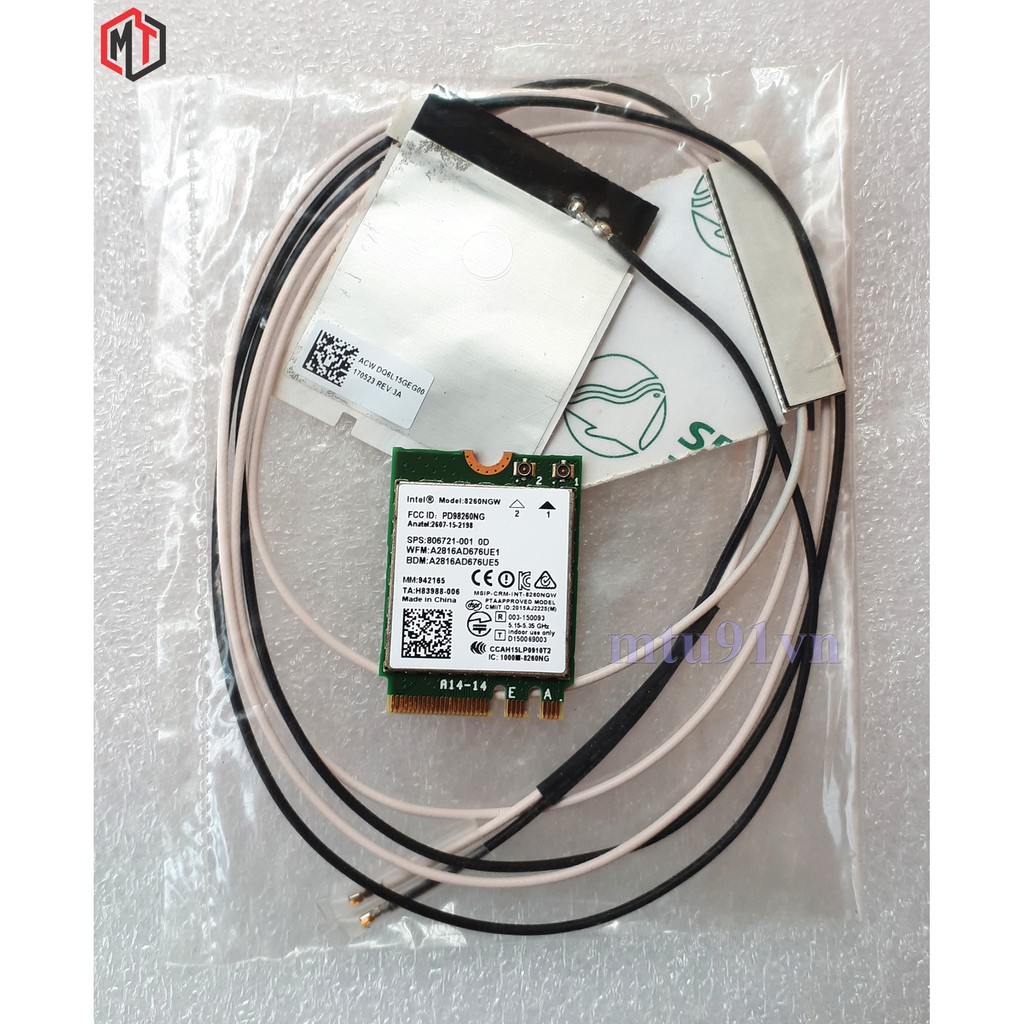 Anten Card Wifi Laptop Liền Dây chuẩn IPEX3 / IPEX4