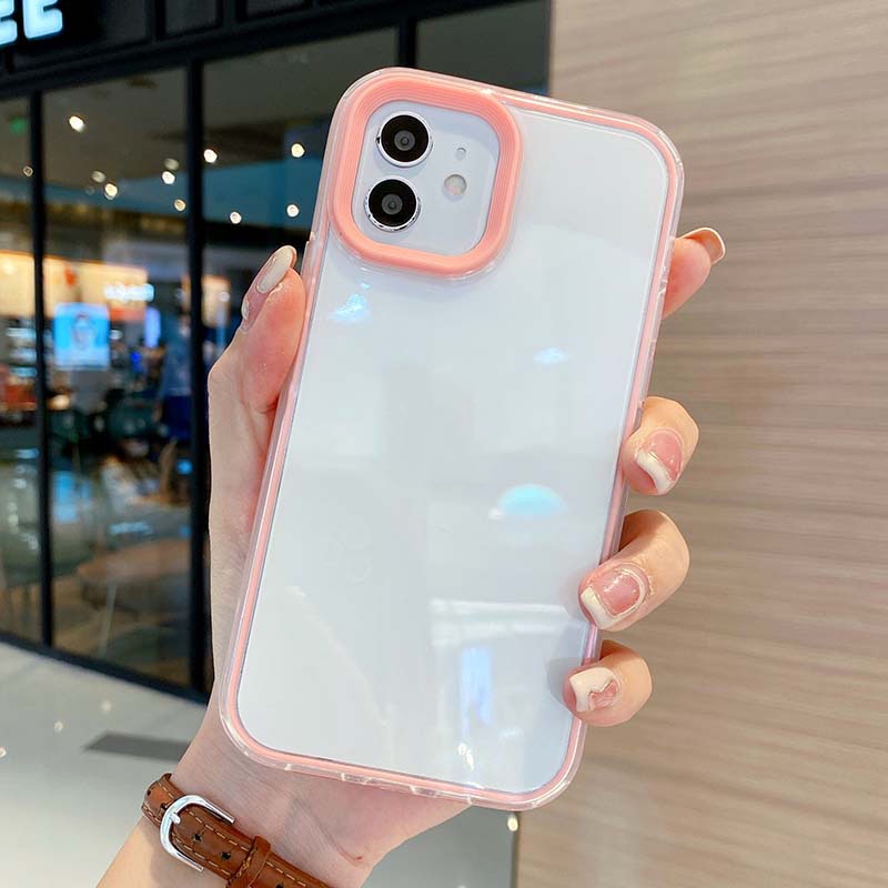 Ốp Điện Thoại TPU Silicon Mềm Trong Suốt Chống Sốc Chống Bụi Màu Macaron Cho iPhone11 12 Pro Max 7 8 Plus X XS XR XSMAX
