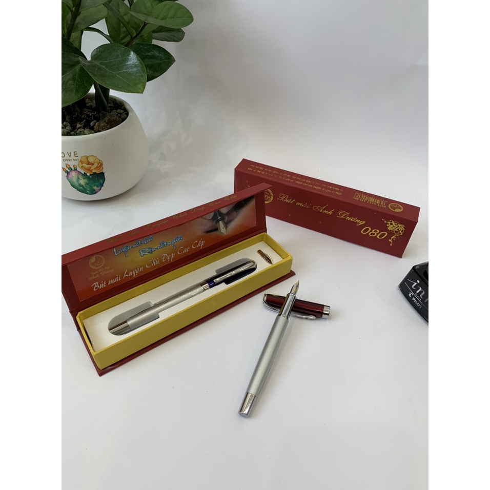 Bút Máy Ngòi Mài Ánh Dương 080 - Ngòi Bút Viết Nét Thanh Nét Đậm, Chuyên Để Luyện Chữ Đẹp
