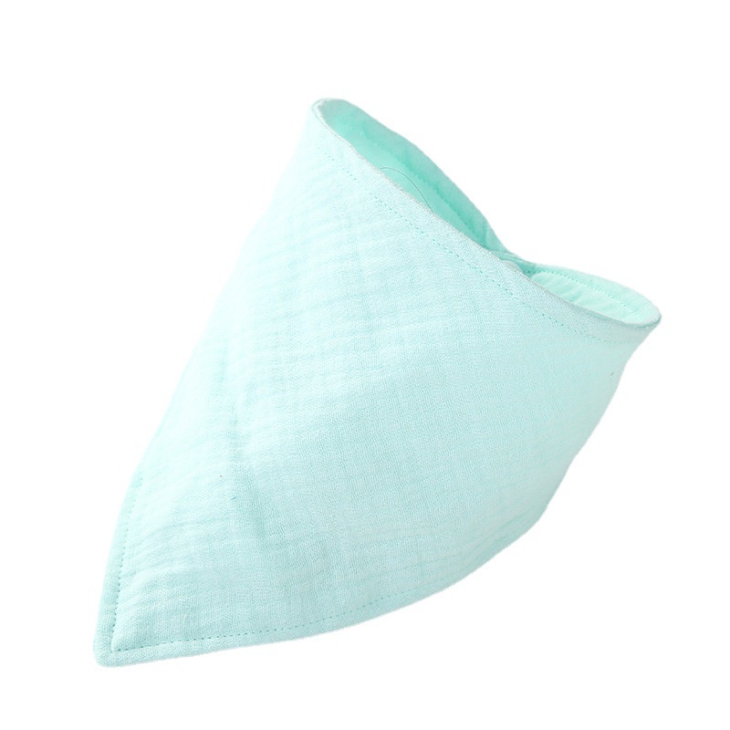 Yếm Ăn cotton Hai Lớp Hình Tam Giác Phong Cách Âu Mỹ Cho Bé