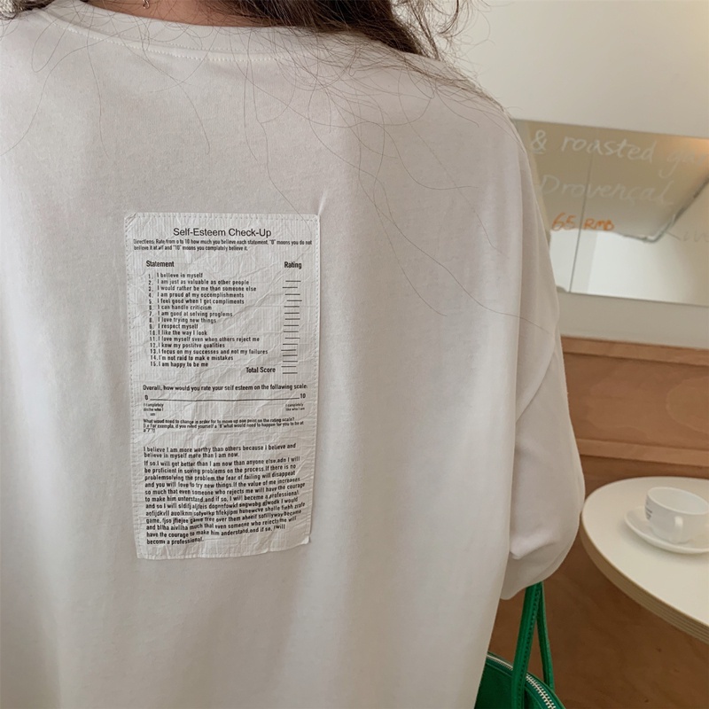 Áo thun SUXI tay dài dáng rộng in họa tiết mới thời trang cho nữ