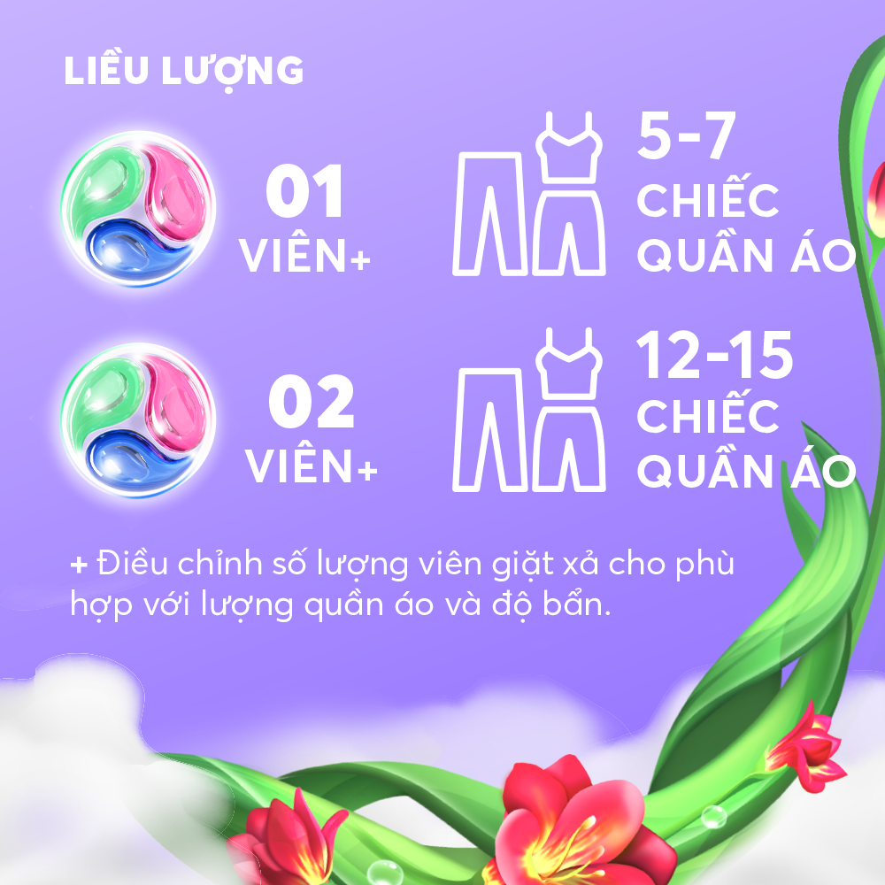 Combo 3 Túi Viên Giặt Xả MaxKleen hương ngày thư thái (34 viên/túi)