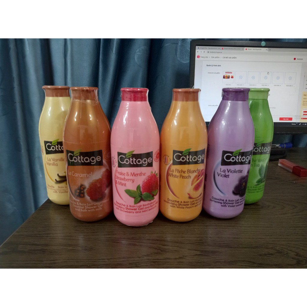 Sữa tắm trắng da Cottage 750ml Của Pháp .