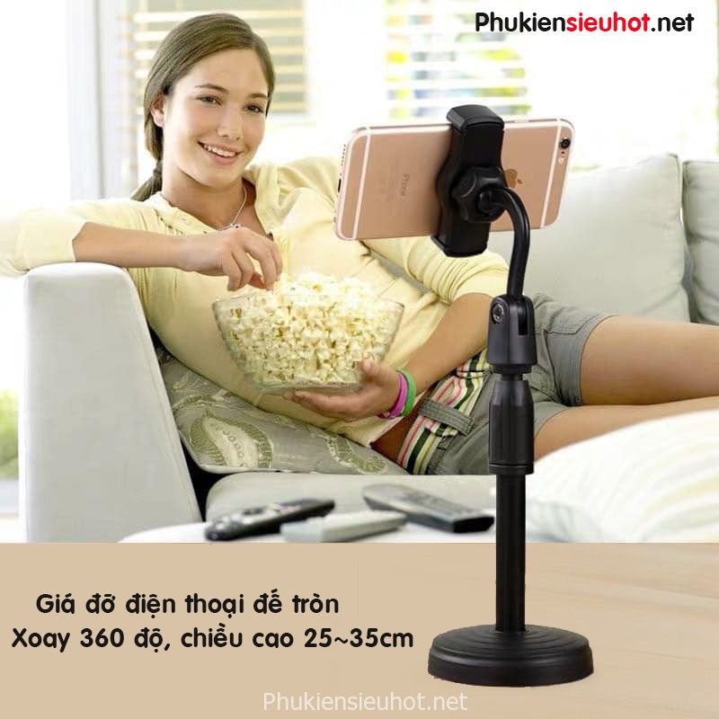 Giá Đỡ Điện Thoại livestream xem video Ổn Định Xoay 360 Độ dùng để Quay Phim Ghi Hình.