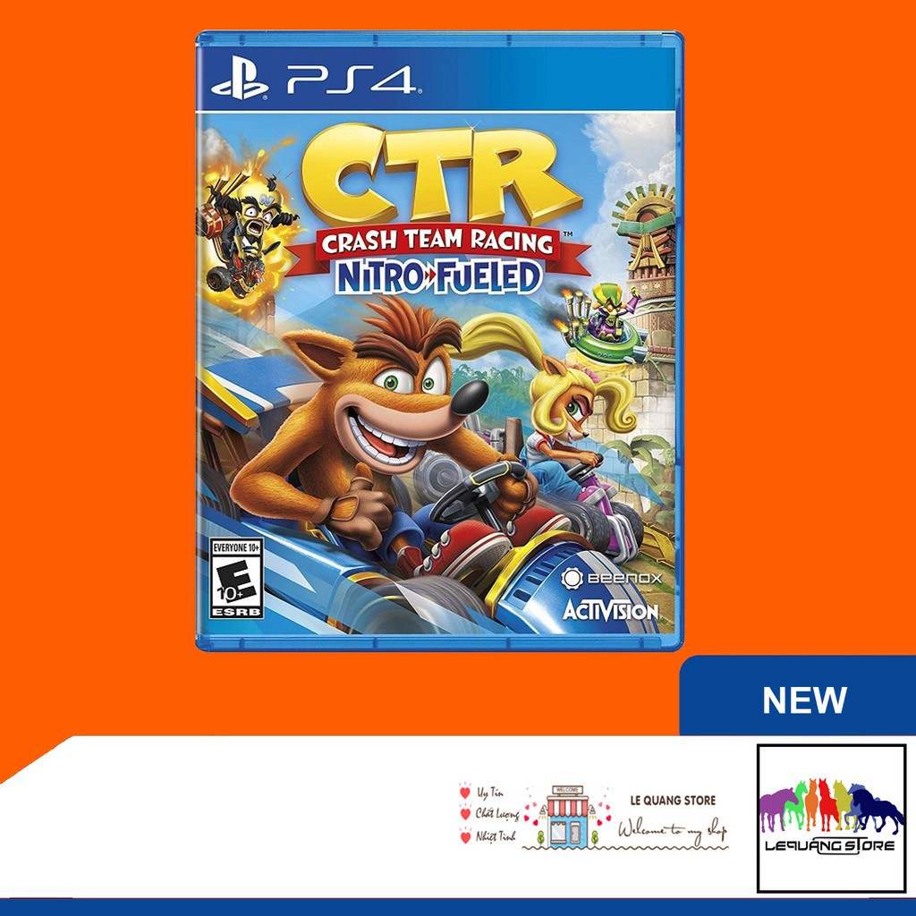 Đĩa game PS4: Crash™ Team Racing Nitro-Fueled (Đua xe cáo)