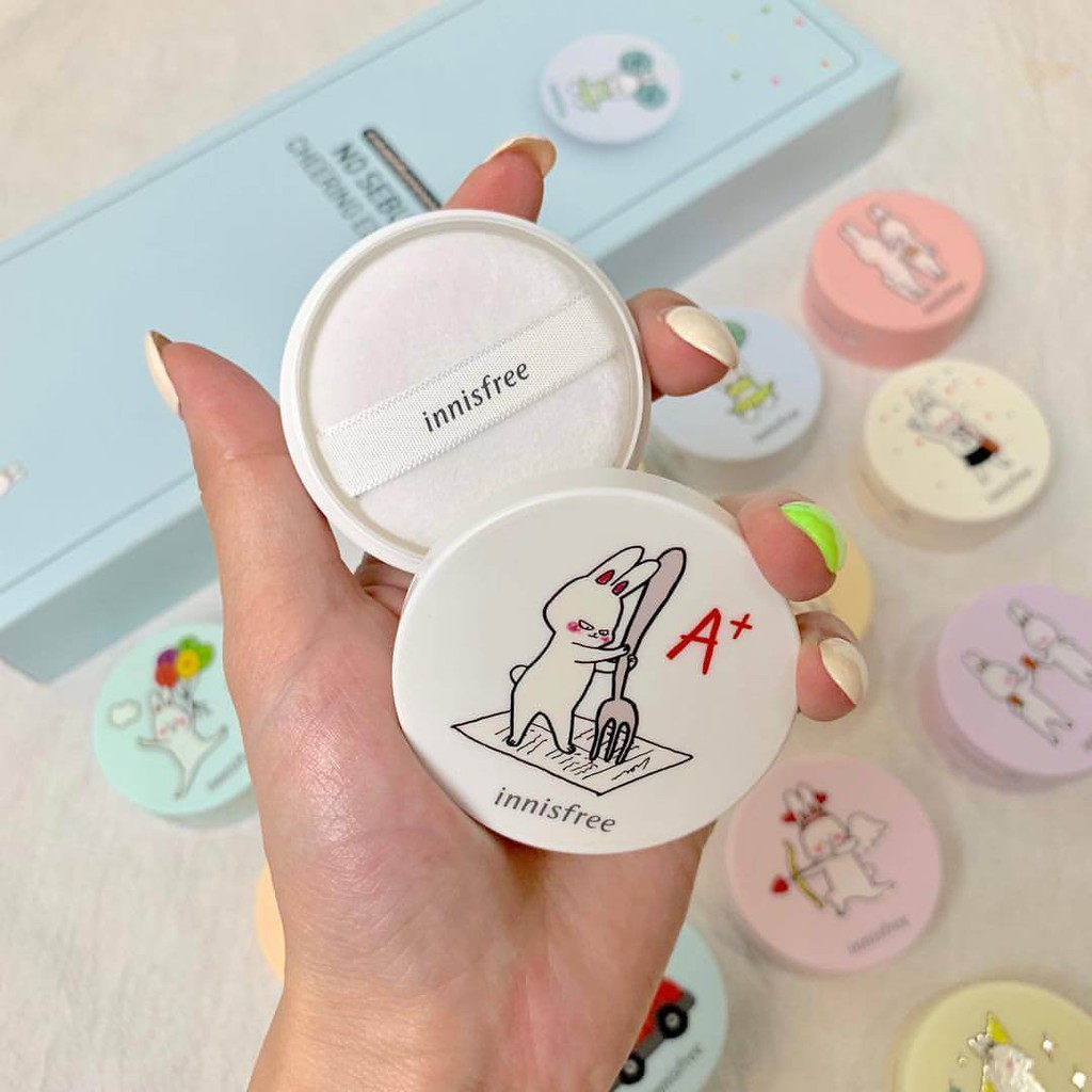 [2019] Phấn Phủ Dạng Bột Innisfree No Sebum Happy Bunny Cheering Edition Mineral Powder