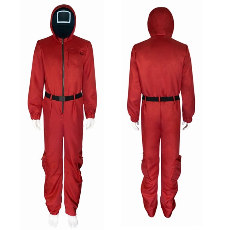 Bộ trang phục hóa trang nhân vật trong phim Squid Game có dây đai thắt lưng dành cho nam nữ dịp lễ Halloween | BigBuy360 - bigbuy360.vn