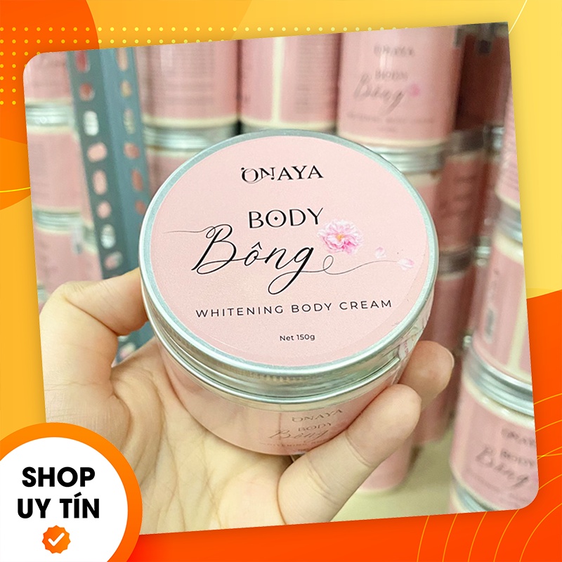 [Chính hãng] Kem body Bông 150g dưỡng trắng da ONAYA - Mỹ phẩm Hoàng Thị - Hoàng Quí - 8938540224056