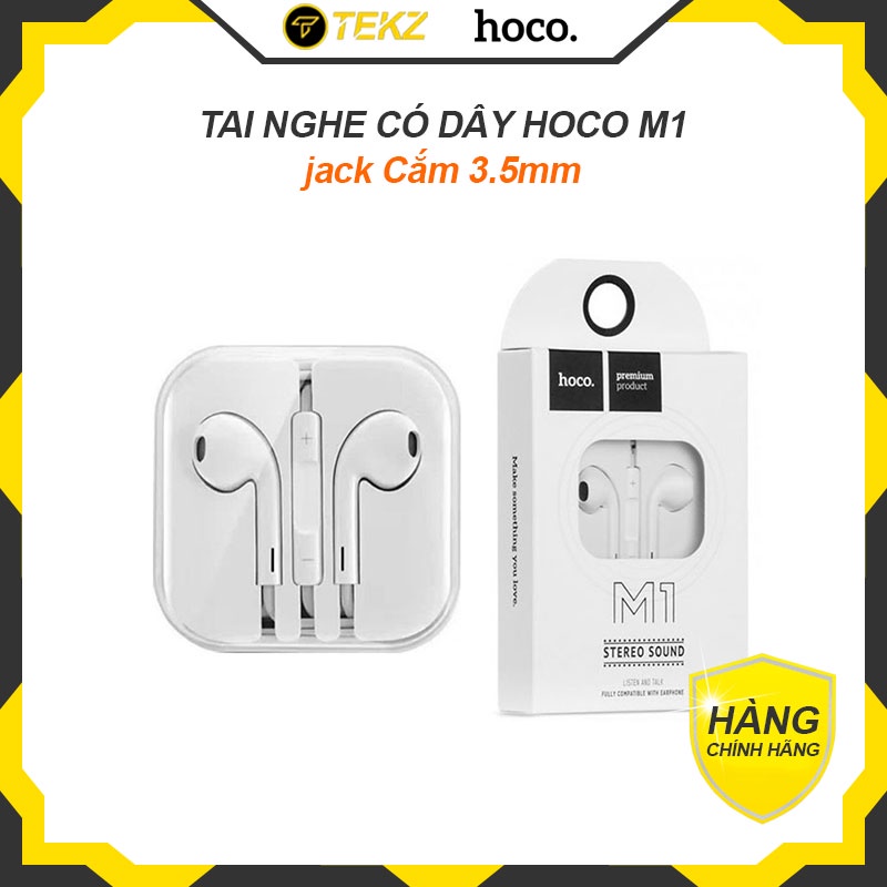 Tai Nghe Có Dây HOCO M1 Chính Hãng Jack Cắm 3.5mm Dùng Cho Nhiều Dóng Smart Phone Và Laptop - Âm Thanh Chất Lượng Cao