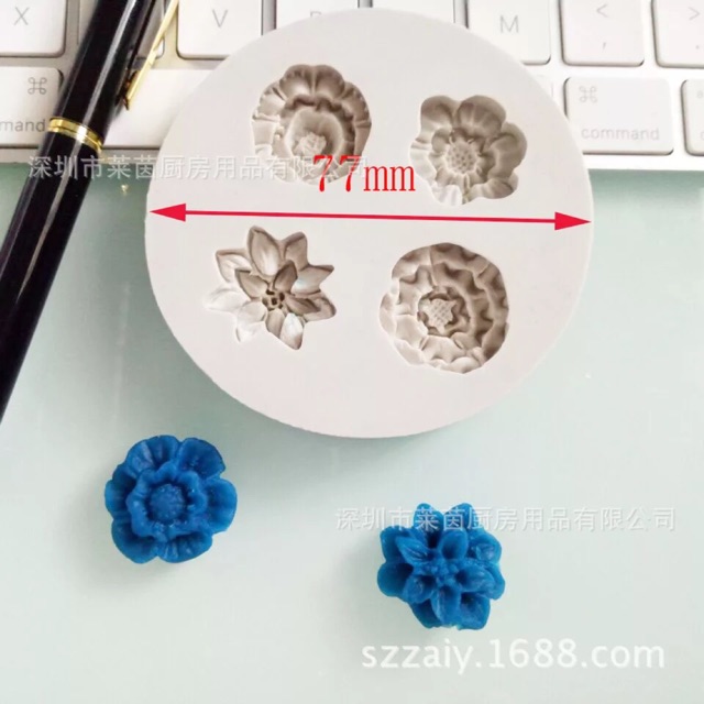 Khuôn silicon hoa làm bánh trung thu, rau câu