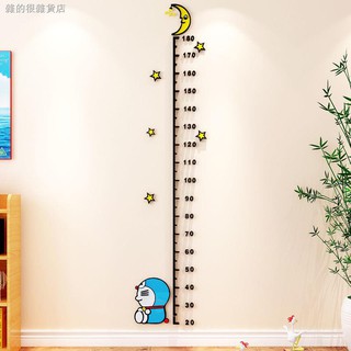 Miếng dán tường hình thước đo chiều cao họa tiết hoạt hình 3d trang trí phòng bé