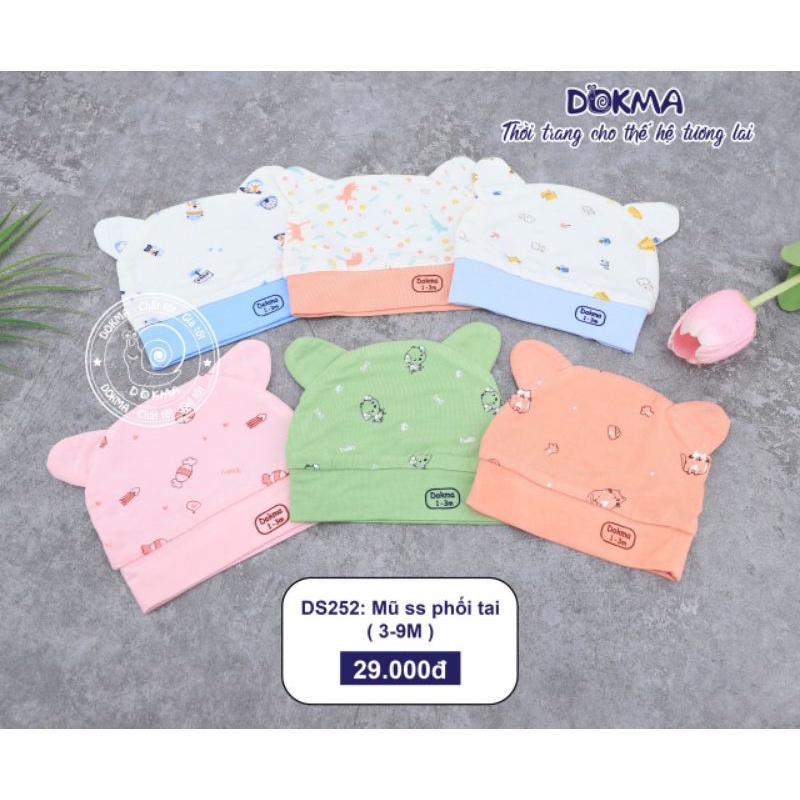 Mũ sơ sinh Dokma phối tai