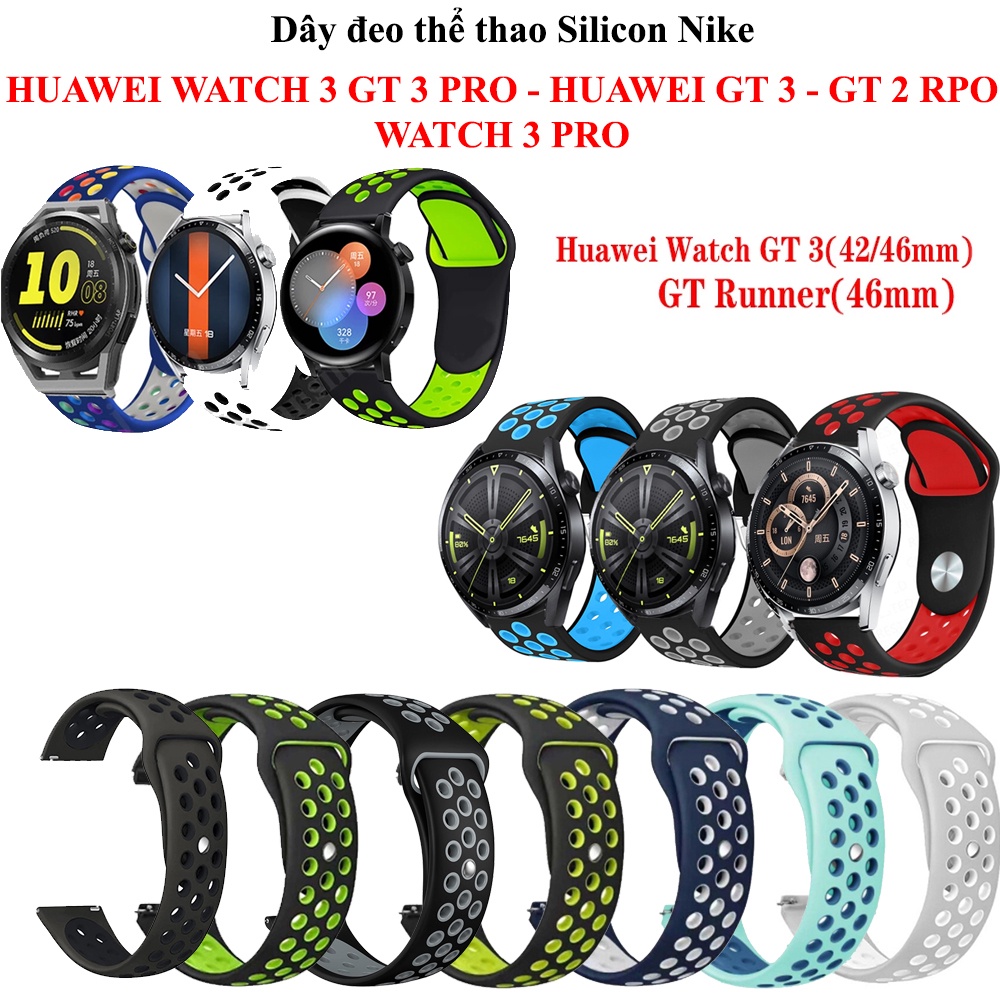 Dây Đeo Silicon Nike đồng hồ Huawei Watch GT 3 PRO/GT 3/GT2 PRO/GT RUNER