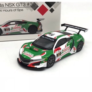 Xe Mô Hình Honda NSX GT3 #30 2018 24 Hours of Spa LHD 1:64 MiniGT ( Xanh lá Castrol #30 )