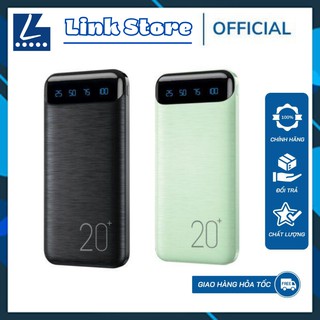 Sạc dự phòng 20000mah wp 163- pin sạc dự phòng chính hãng remax, sạc một lúc 2 thiết bị, có đèn led báo phần trăm pin