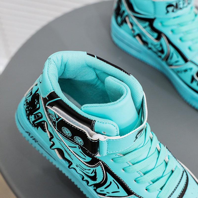 Giày thể thao cổ cao in họa tiết anime One Piece thời trang cá tính