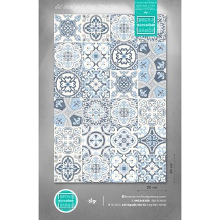 Decal gạch bông Set Men Lam