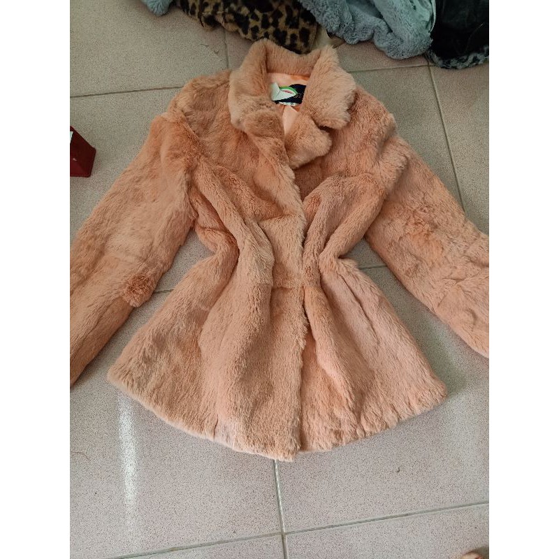 Combo áo khoác lông chồn thật