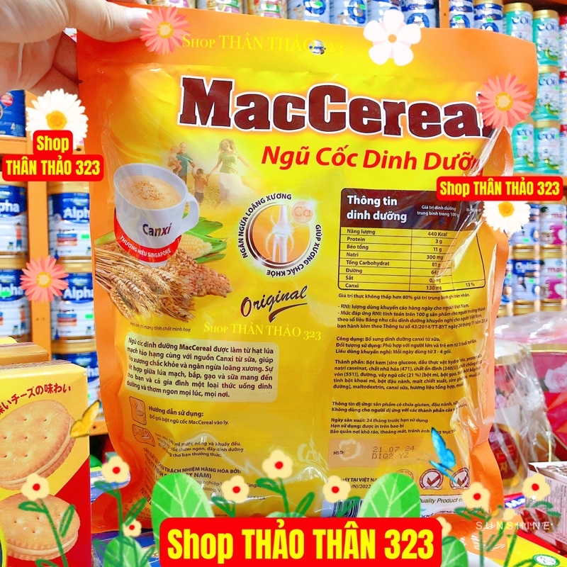 Date T07/2025- Ngũ cốc dinh dưỡng Maccereal Canxi 560g