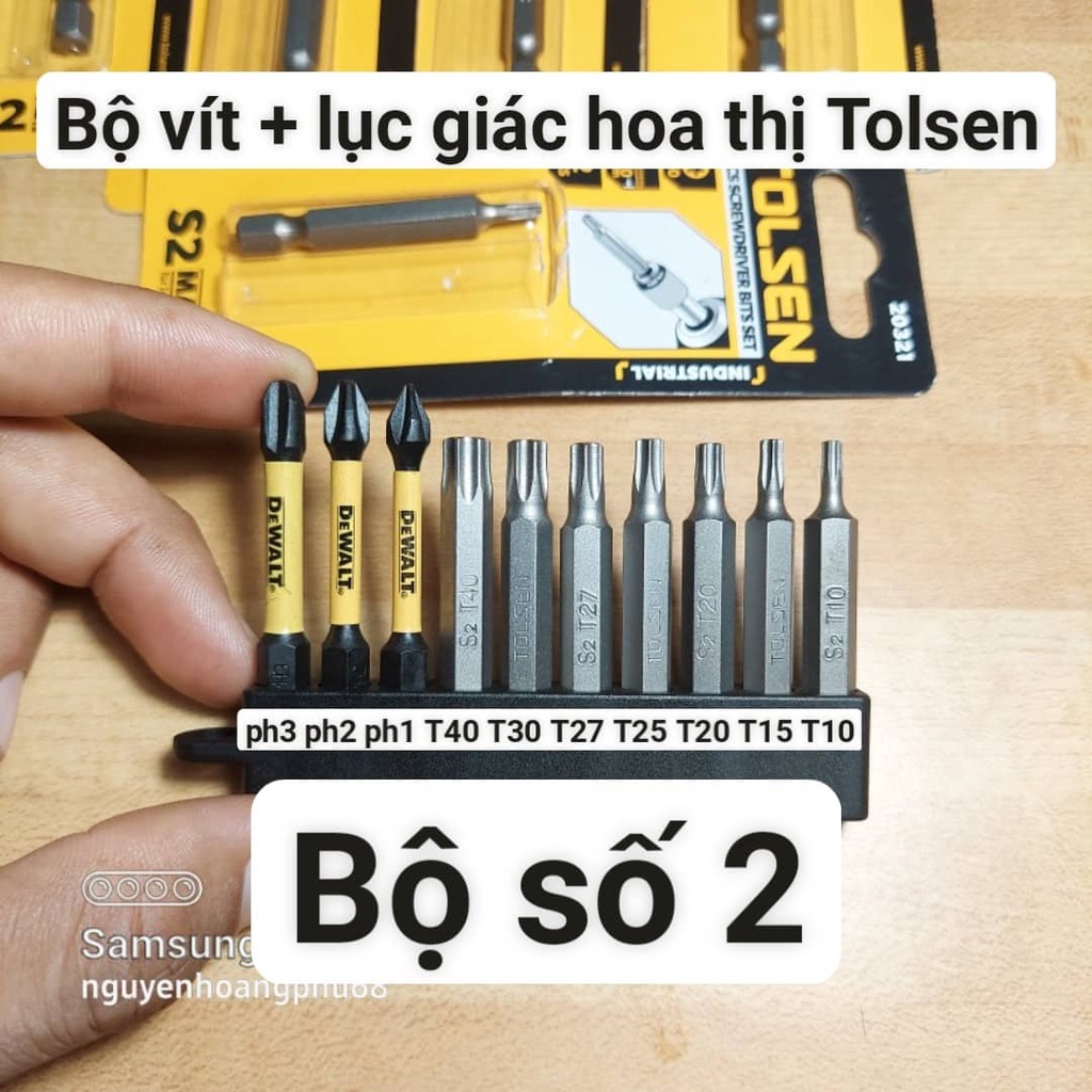 Bộ mũi vít Đầu Nối Gắn Vít Đầu Bắn Tôn Bosch Dewalt