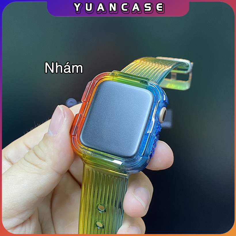 Miếng dán dẻo PMMA trong và nhám cho Apple Watch 7-6-5-4-3-2-1 / Size 38-40-41-42-44-45