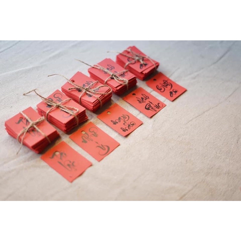 100 thẻ treo cây mai, cây đào, trang trí tết  7 nội dung