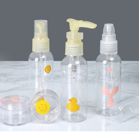 Bộ Chiết Mỹ Phẩm Có Giao Hỏa Tốc Vòi Xịt Vòi Ấn Kiểu Bộ 5 Món Size Lớn Hình Dễ Thương Kiểu Hàn Quốc