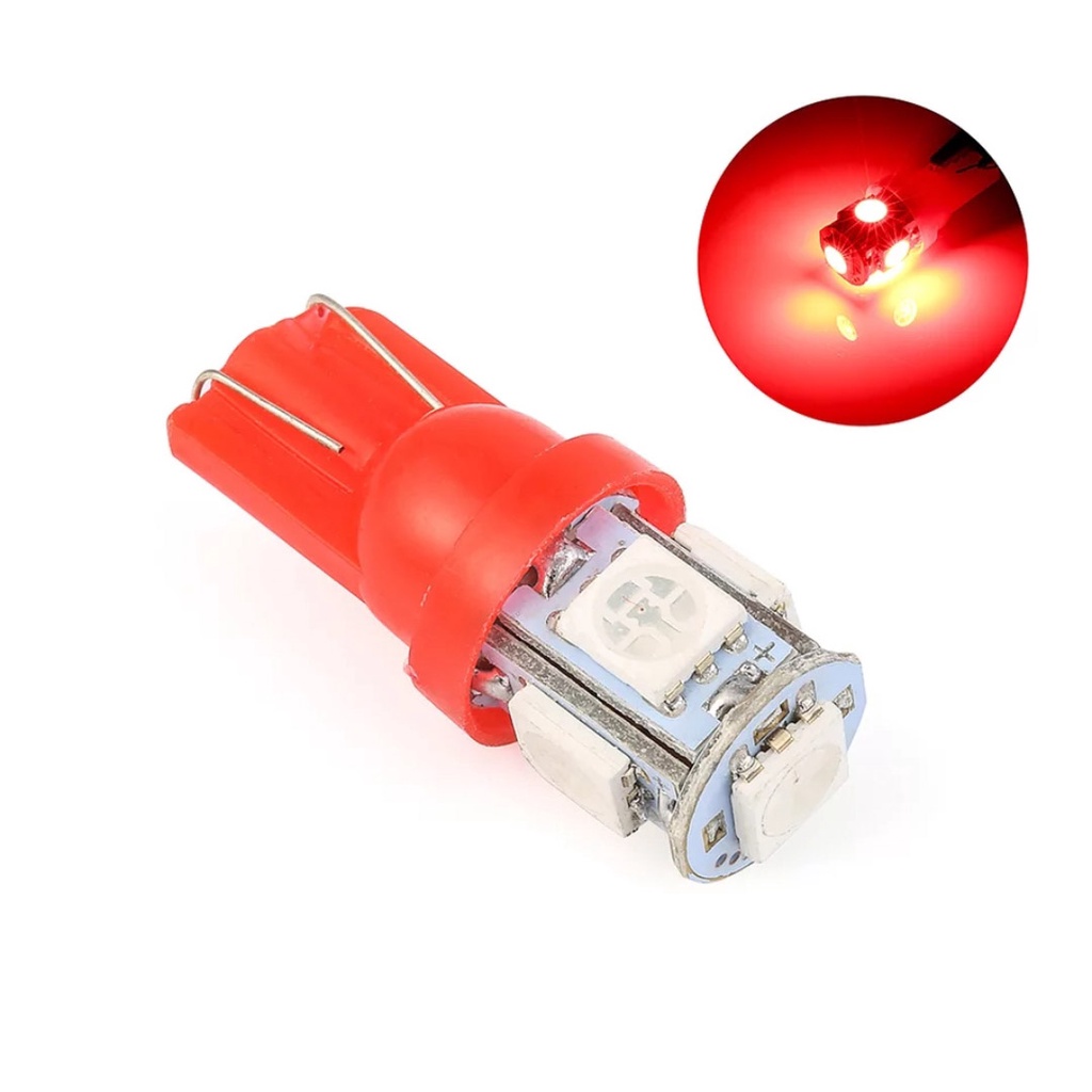 Đèn led xinhan 5 tim, đèn demi 5 tim siêu sáng chân t10 gắn xe máy, oto