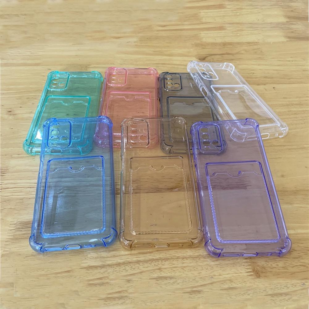 Ốp Điện Thoại TPU Mềm Có Ngăn Đựng Thẻ Cho Redmi 9T Note 8 9S 10 10S Poco X3