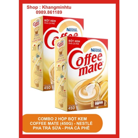 Combo 2 Hộp Bột kem coffee mate 450gram Nestle pha cà phê , trà sữa