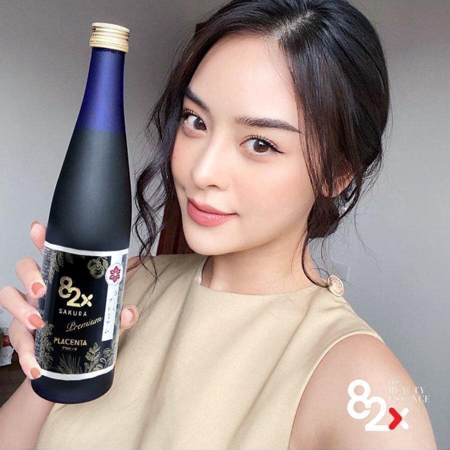Nước Uống chống lão hóa, làm đẹp da 82x collagen Placenta Sakura/Collagen Sakura/The Pink - Nhật Bản