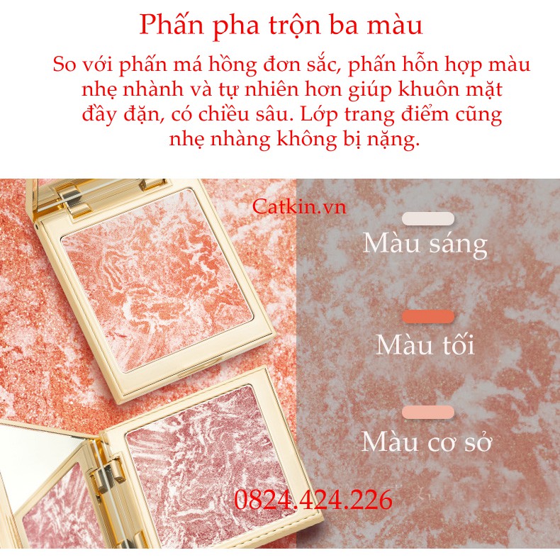 Phấn má hồng nội địa trung Catkin cực kỳ đáng yêu và sáng da 💕