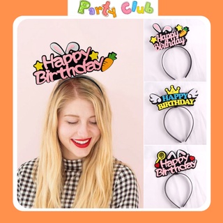 Bờm tóc - cài tóc happy birthday nỉ đeo sinh nhật