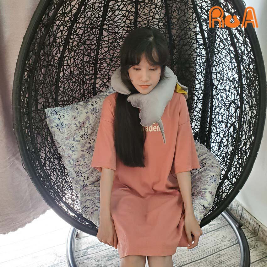 Gối kê cổ hình thú chú voi lông nhung mềm mại siêu cute ELE-M01 Ru A