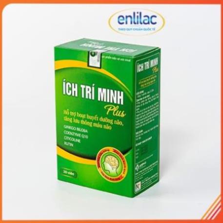 Ích Trí Minh Plus Hỗ trợ tăng tuần hoàn máu não cải thiện trí nhớ hiệu quả   lọ 30 viên -𝘿𝙋_𝙉𝙜𝙤̣𝙘 𝙋𝙝𝙪́𝙘