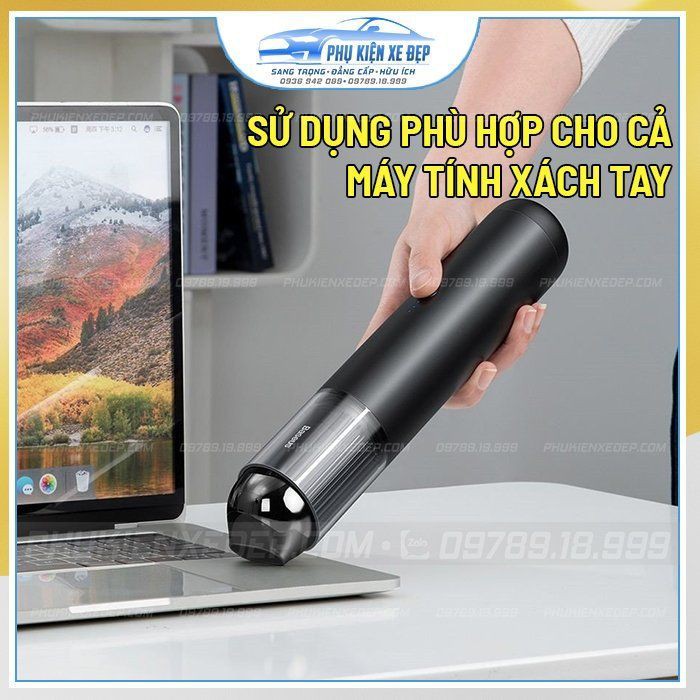 Máy hút bụi mini cầm tay trên ô tô ⚡HÀNG CAO CẤP⚡ Baseus A3 Car Vacuum Cleaner | Pin sạc 8000mAh | Công suất 135W