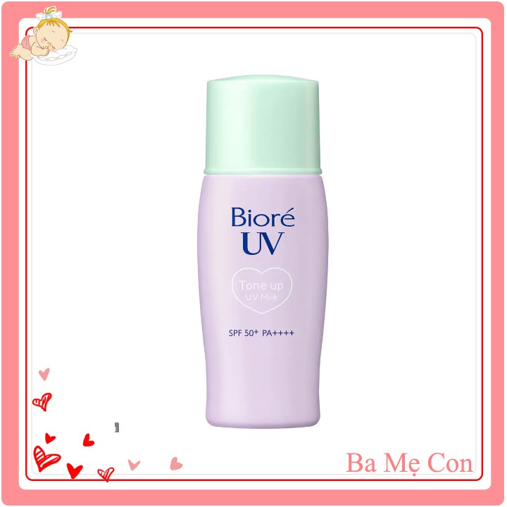 Kem chống nắng Biore UV Bright Milk/Tone Up UV Milk 30ml - Kem chống nắng nâng tone Biore (Hàng nội địa Nhật)